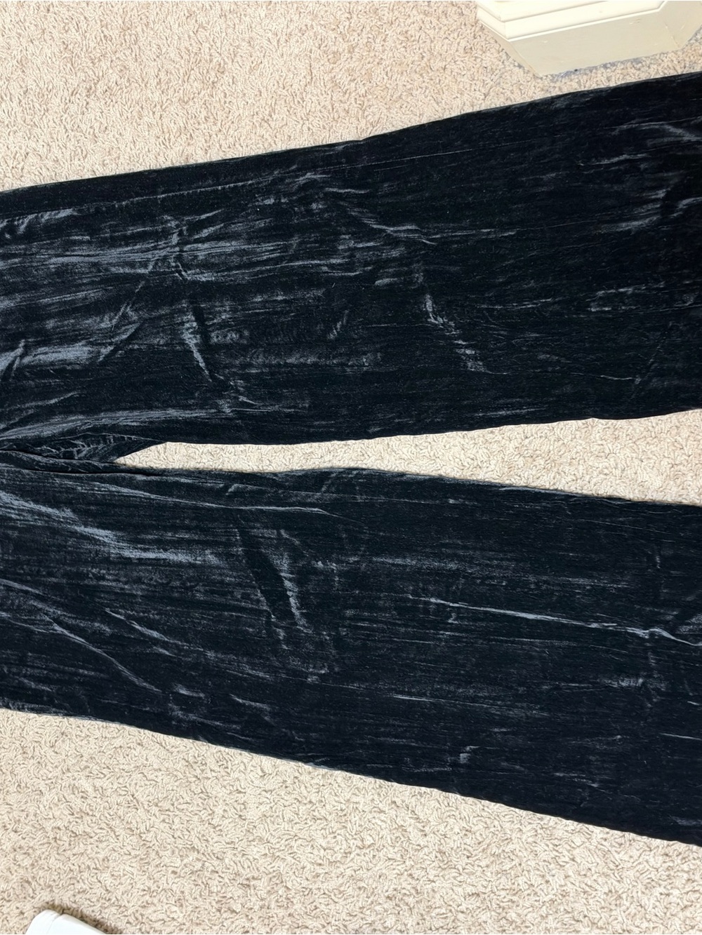 Zara Black Corduroy Wide-Leg Pants